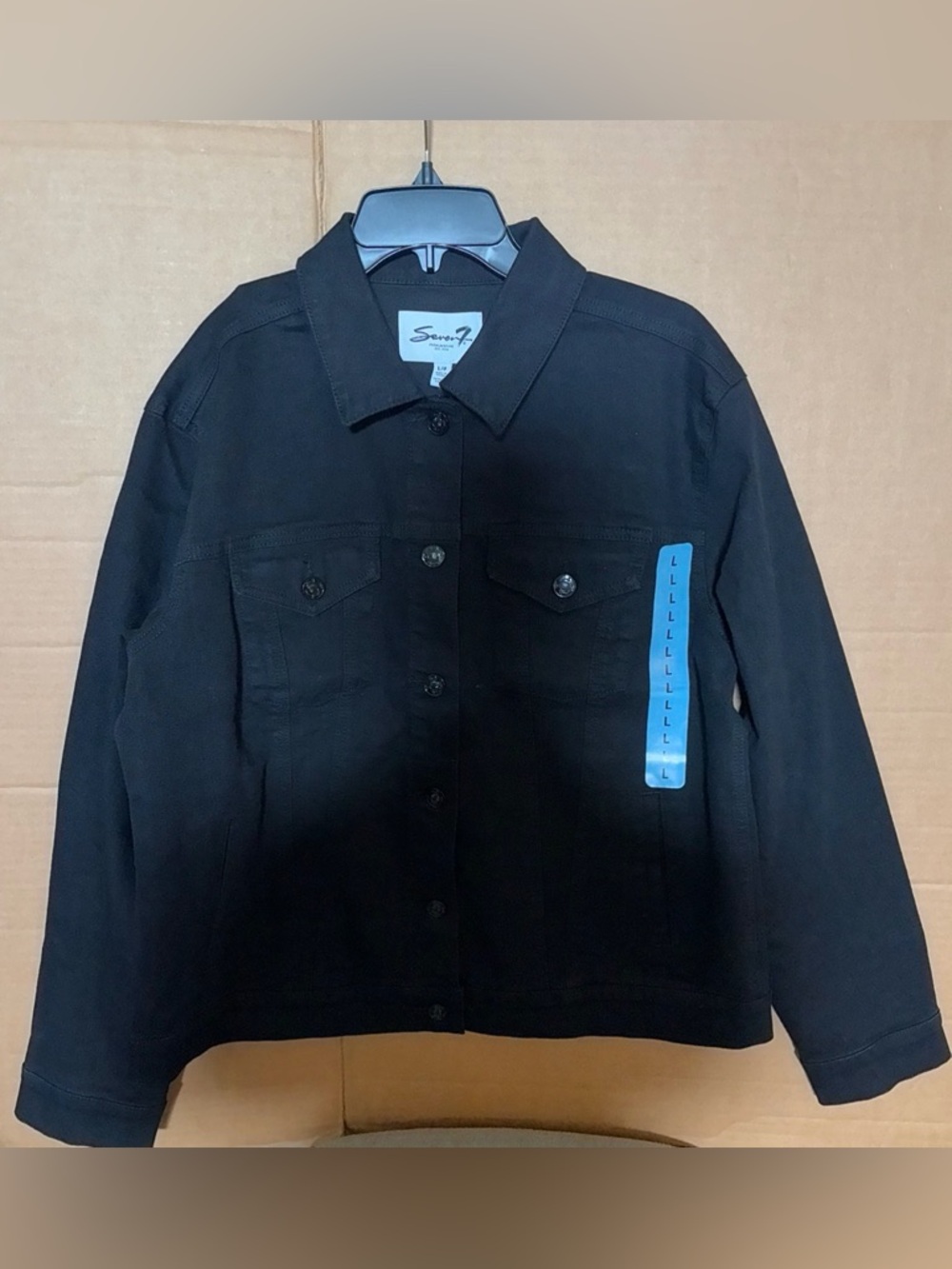 Seven7 Women's Black Denim Jacket